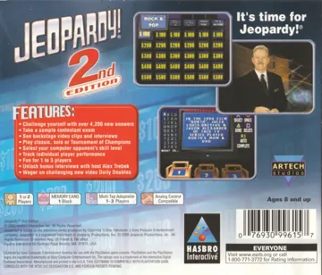 Jeopardy! 2nd Edition (US) box cover back